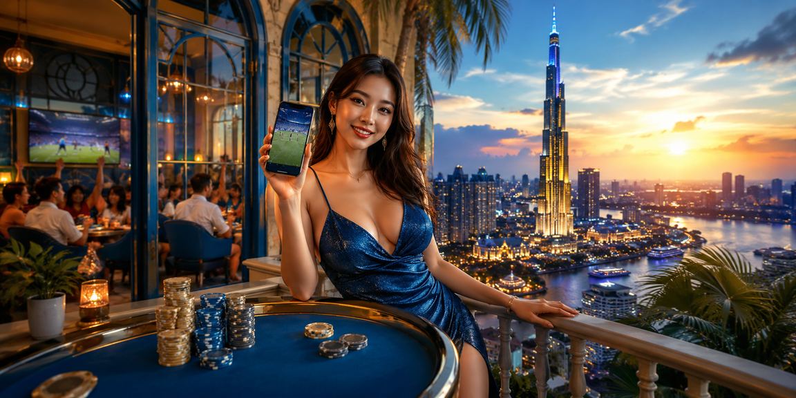 Người dùng đăng nhập và theo dõi cá cược thể thao tại quán cà phê TP. Hồ Chí Minh